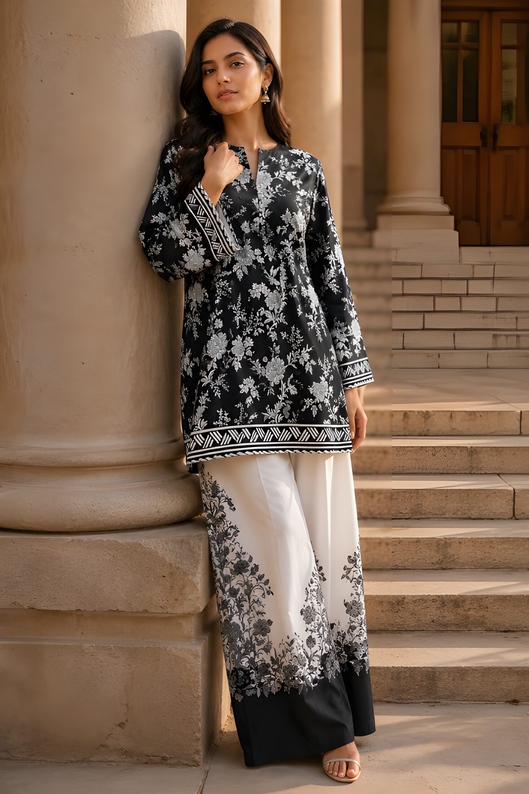 New Printed Arrival ?? Most Trending Article? Front And Back Allover Digital Printed Cord Set 2Pcs Medium size