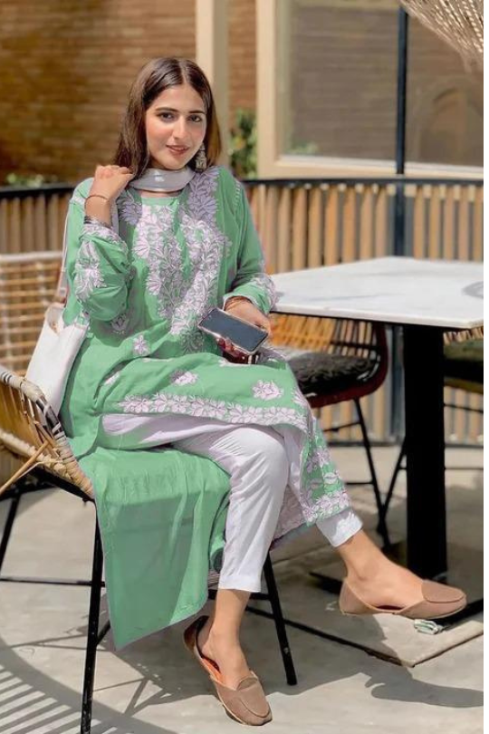 Casual Embroidered Shirt for Women Men Plain Design