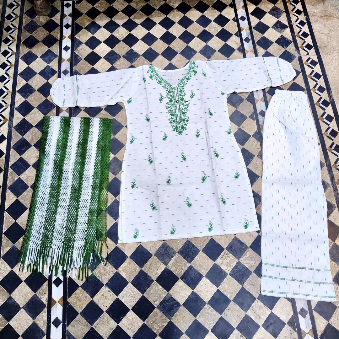 14 August 3 Pcs Women's Stitched Fancy Embroidered Suit - Image 2