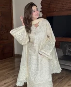 Butter Beige 3 Piece Lawn Cotton Suit for Women | Zarviaa