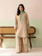 Beige Embroidered 3 Piece Suit for Women | Zarviaa