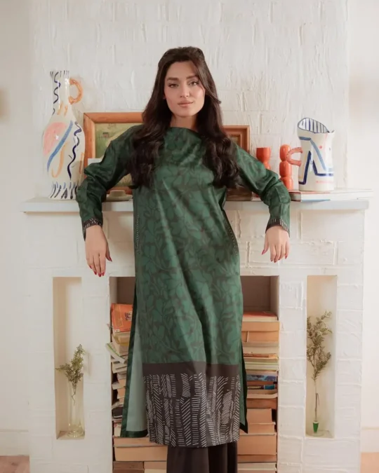 Stylish Women's Stitched 2 Pcs Printed Suit with Trouser