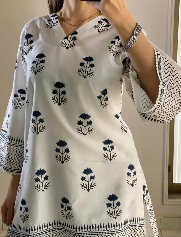 2 Pcs Women's Stitched Grip Printed Suit | Zarviaa - Image 4