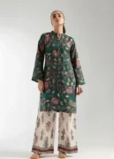 2 Piece Lawn Suit for Women – Green Printed Lawn Suit | Zarviaa